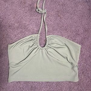 Sage Green Halter Tank Top, Size M